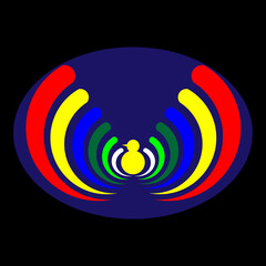 abstract background with rainbow