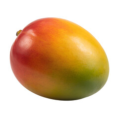 Fresh ripe mango displayed against a plain white background