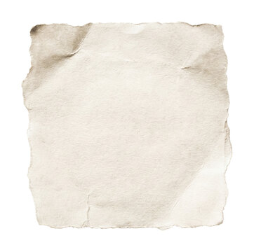 Prescription paper blank torn paper cutout.