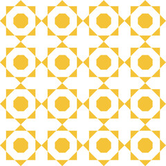 Yellow Geometric Tile Pattern