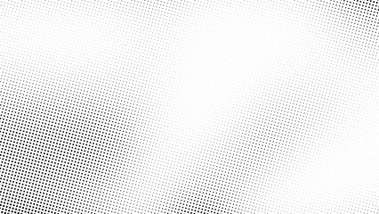 Black and white halftone dot pattern gradient on white background for retro pop art and modern graphic design © Adrenaloby