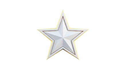 Obraz premium Polished Five-Pointed Star with Gold Trim