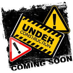 WARNING, Construction in progress, sign vector