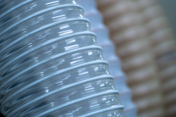 close up of a PUR flexible pipes aircondition