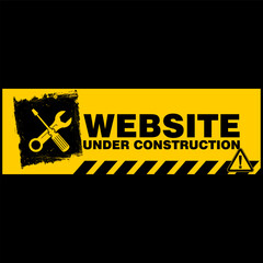 WARNING,WEBSITE under Construction, sign vector