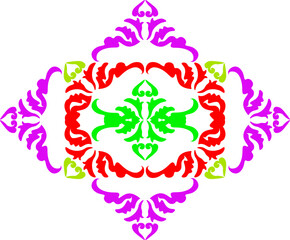 Obraz premium Floral pattern. wood carving pattern