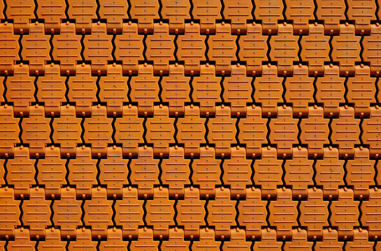 Close-up of the aquamarine colored texture of the ground trampoline for children