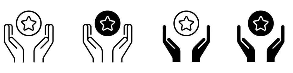 Obraz premium Reward vector set. premium Illustration sign collection. User rewerd symbol or logo. Rating web icon.