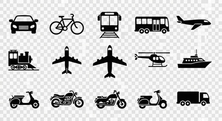 Collection of Transportation Icons. © Kiki