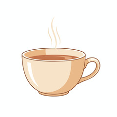 Obraz premium Steaming Hot Beverage in a Cup