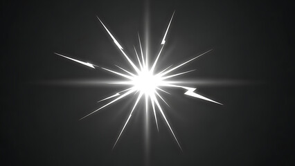Obraz premium A radiant beam of light shining through a dark and cloudy sky. illustration. A radiant burst of light shining brightly against a dark background illustration.