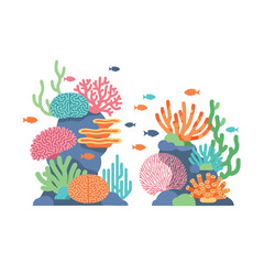 Vibrant Coral Reefs with Fish and Seaweed