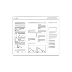 Wireframe Template for Web Design and Development