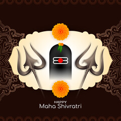 Happy Maha Shivratri Indian festival elegant decorative background
