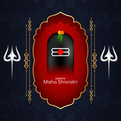 Religious Happy Maha Shivratri Indian festival ethnic card