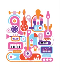 Gardinen Abstraktion Kunst Audio Production And Music Technology Concept  ©  danjazzia