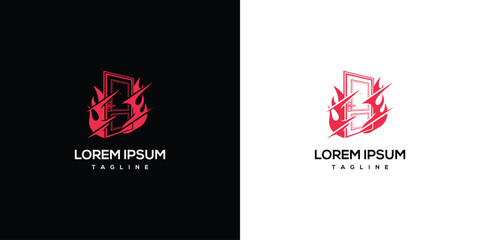 Fiery Letter B Logo Design. © Ilinois