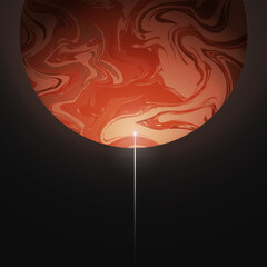 Dark Half Moon Abstract illustration
