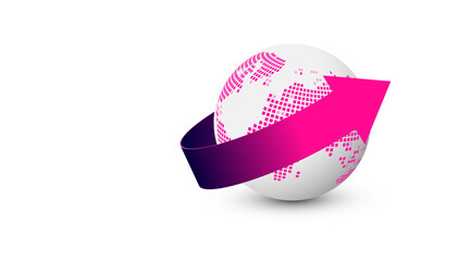 mondo, pianeta, globo, freccia, spedizioni, import,  spedizione merci, corriere, export, importazioni, esportazioni, 