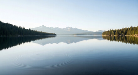 Scenic lake surrounded by hills and natural landscape.