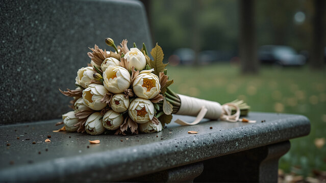 Wedding Bouquet in Nature, Emotional Storytelling Image