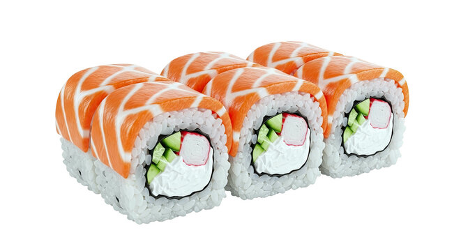 Salmon and Cream Cheese Sushi Rolls