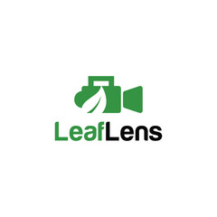 Leaf Lens Logo Vector Simple