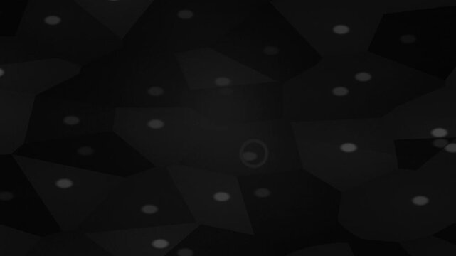 Abstract Shapes Shifting in Dark Background with Glowing Points Animation