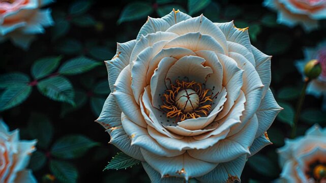 Ethereal White Rose Blossom