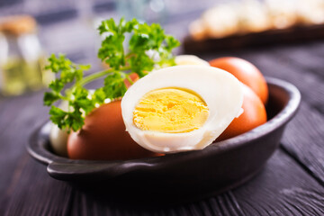 boiled egg on a plate