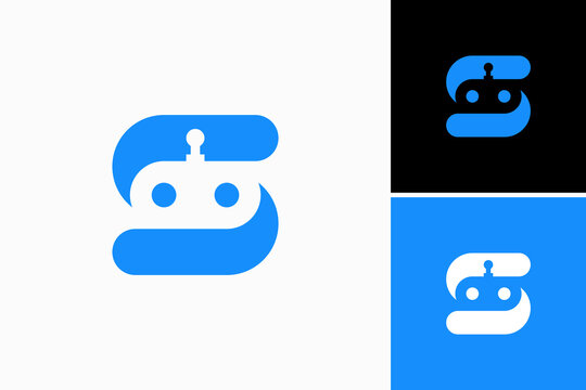 S Robot Vector Logo Premium 