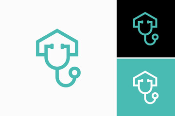 Home Stethoscope Vector Logo Premium 