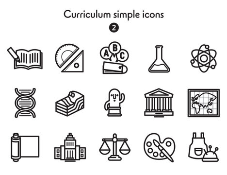 シンプルアイコン集 教科・授業2