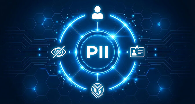 PII Personally Identifiable Information concept, any information that can be used to identify an individual. Protecting PII is crucial for privacy and data security