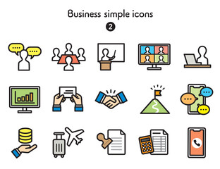 Fototapeta premium シンプルアイコン集 ビジネス2