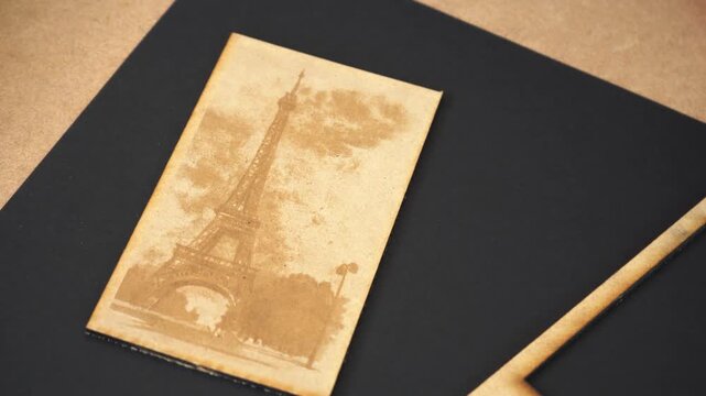 MDF engraving of Eiffel Tower on wooden sheet in workshop setting