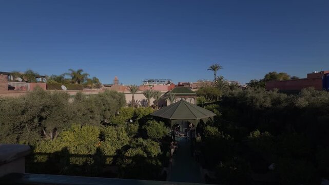 Beautiful Le Jardin Secret Garden in Marrakech Morocco, Travel Destination