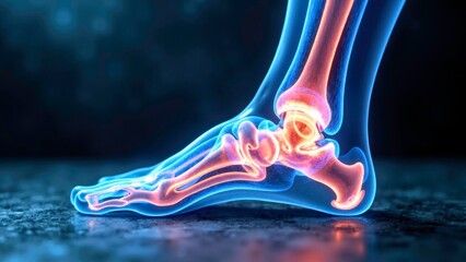 Foot bone dark modulation medical technology anatomical image