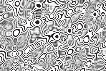Abstract Black and White Organic Contour Pattern Background
