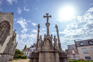 Fototapeta premium Parish close church of Guengat, finistere, brittany, france