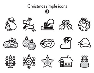 シンプルアイコン集 クリスマス2 © Armadilloz