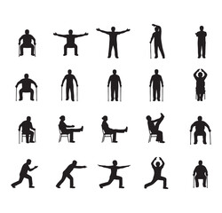 People Silhouette Vector, Human Figure Clipart, Person Activity Graphics, Men Women Design, Standing Pose Set, Human Body Pack, People Action Collection

