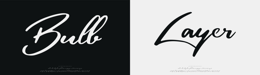 Bull Layer, Script luxury wedding alphabet letters font with tails. Typography elegant classic serif fonts and number decorative vintage retro concept for logo branding. vector illustration © Smart font