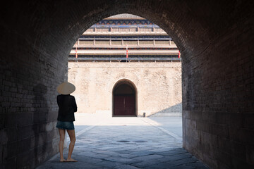 Ancient city wall in Xi'an city - China