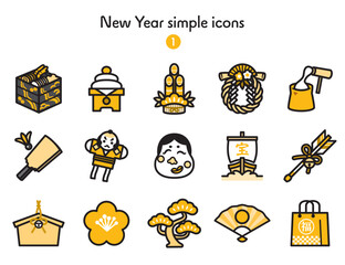 シンプルアイコン集 正月1 © Armadilloz