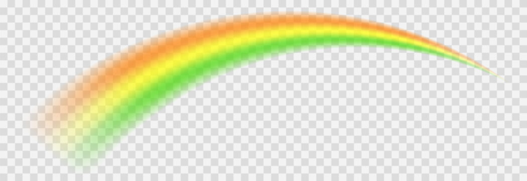 Vector rainbow for St. Patrick&rsquo;s Day. Rainbow PNG. Rainbow with orange, yellow, and green colors.