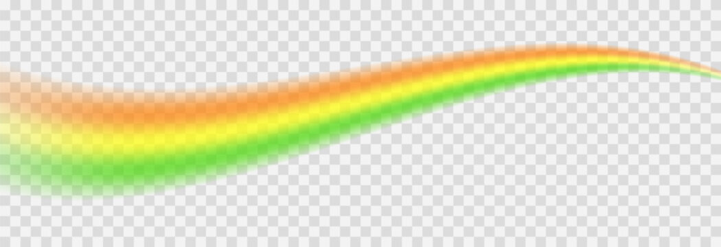 Vector rainbow for St. Patrick&rsquo;s Day. Rainbow PNG. Rainbow with orange, yellow, and green colors.