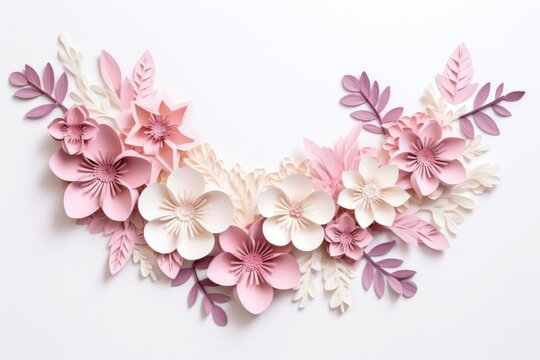 Wedding flower floral border plant art white background.