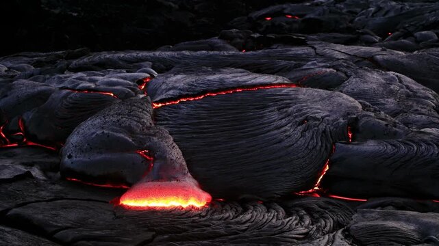 Dramatic volcanic lava flow on the Big Island of Hawaii. 