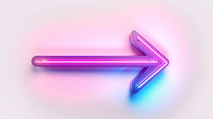 3D purple arrow and cylinder glowing neon effect futuristic design digital technology concept modern abstract background